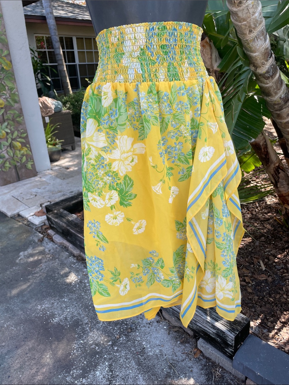 handkerchief, hem, scarf, print skirt
